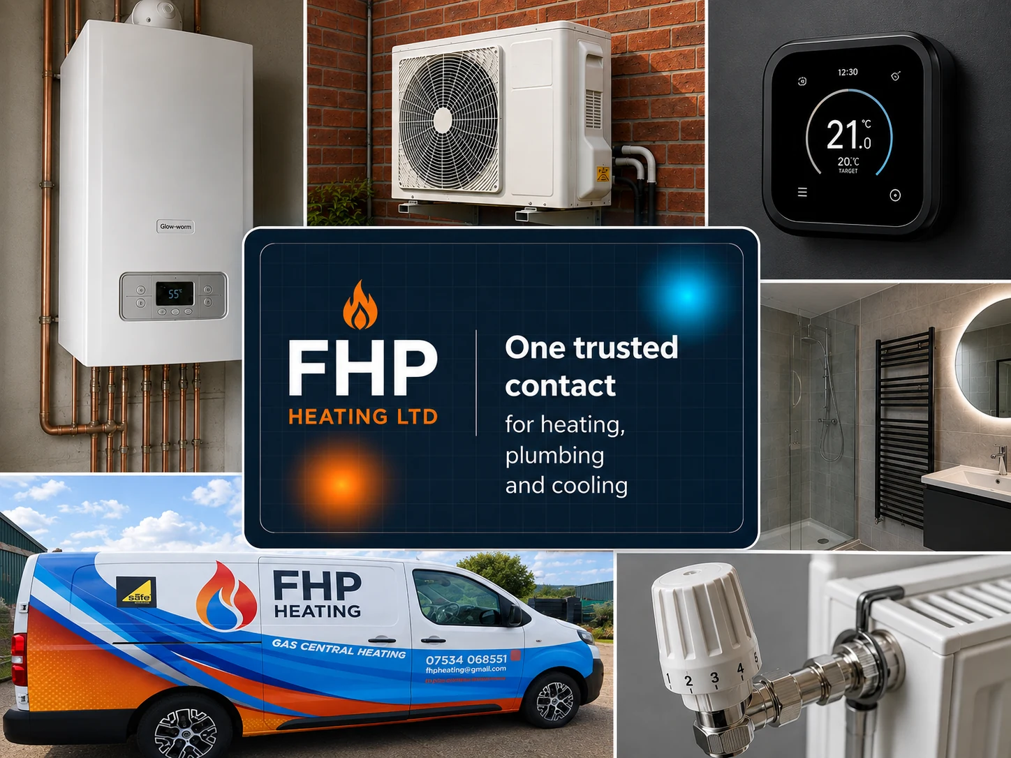 FHP Heating services collage