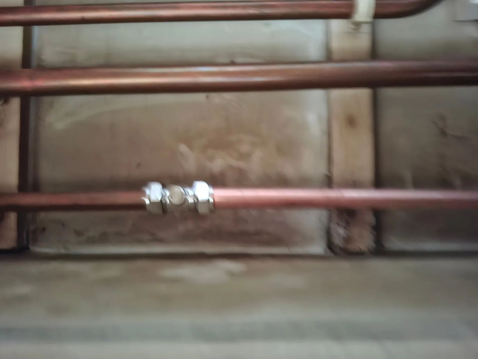 Completed copper pipe repair by FHP
